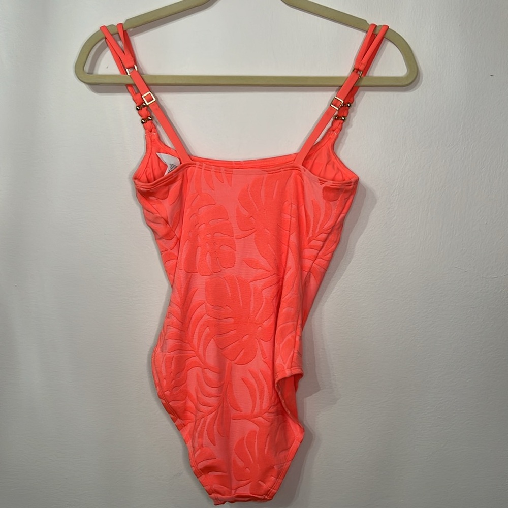 La Blanca One Pieces Island Palm Coral Swimsuit New Tummy Control 50SPF - Picture 2 of 13